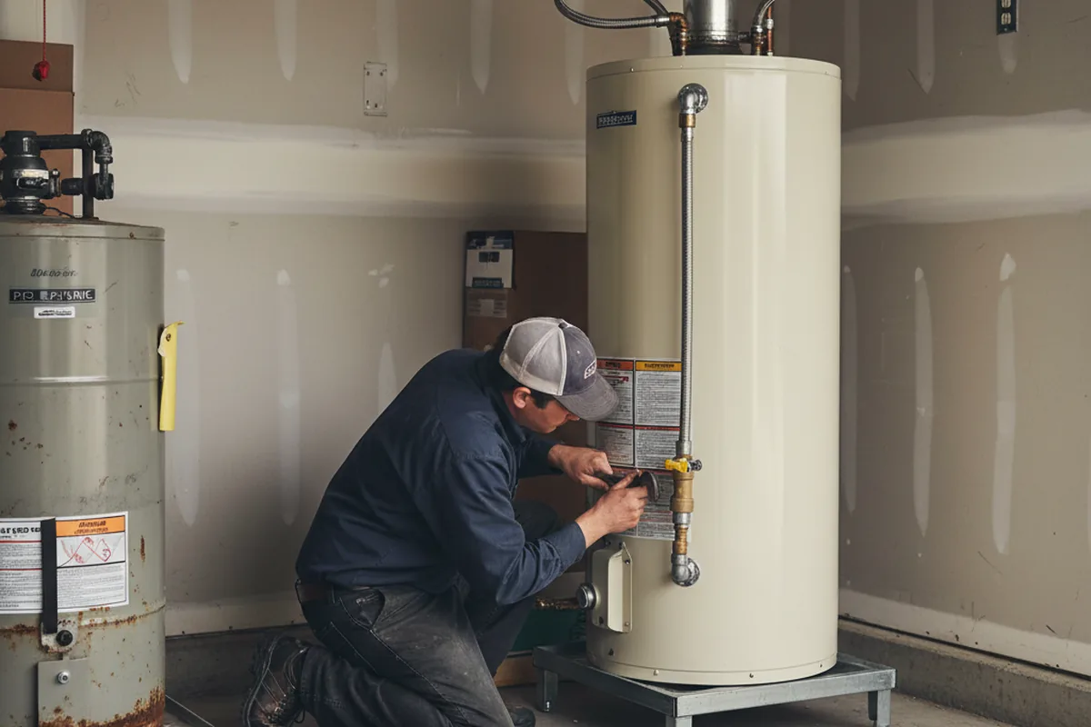 Water heater and shutoff valve replacement in Knightdale